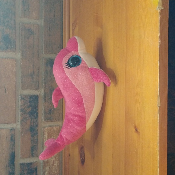 Ty Beanie Boos SURF the Pink Dolphin 2014 RARE & RETIRED Plush Stuffed Pink - Picture 4 of 17